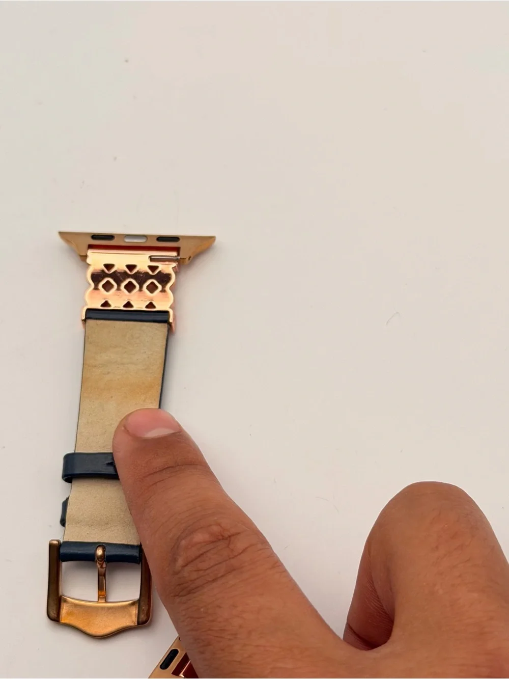 Apple Watch Leather & Gold + pearls, Excellent, 38/40/41mm